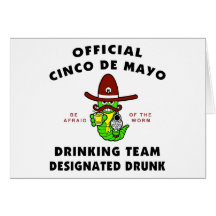 Cinco de Mayo Designated Drunk Card
