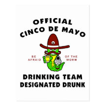 Cinco de Mayo Designated Drunk Postcard
