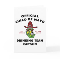 Cinco de Mayo Drinking Team Captain Greeting Card