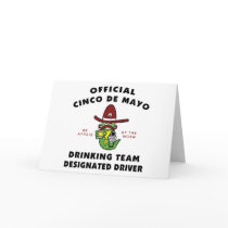 Cinco de Mayo Drinking Team Designated Driver Card