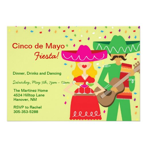 Cinco de Mayo Mariachi Invitations
