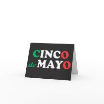 Cinco de Mayo Note Card con Black Background