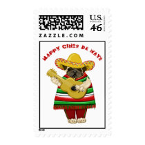 Cinco de Mayo Pug Postage postage by naturetees Cinco de Mayo Pug Postage postage