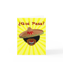 Cinco de Mayo - Que Pasa: Spanish for Funky Fiesta Greeting Cards