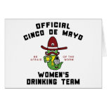 Cinco de Mayo Women's Drinking Team Card