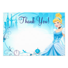 Cinderella 1 Thank You Cards Custom Announcement