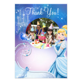 Cinderella 3 Birthday Thank You Cards Personalized Invitation