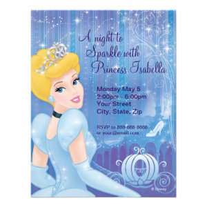 Cinderella Birthday Invitation Custom Invitations