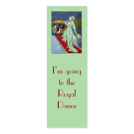 Cinderella bookmark business card templates (front side)