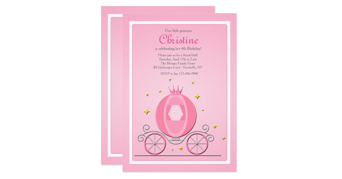 Cinderella Carriage Invitation Zazzle