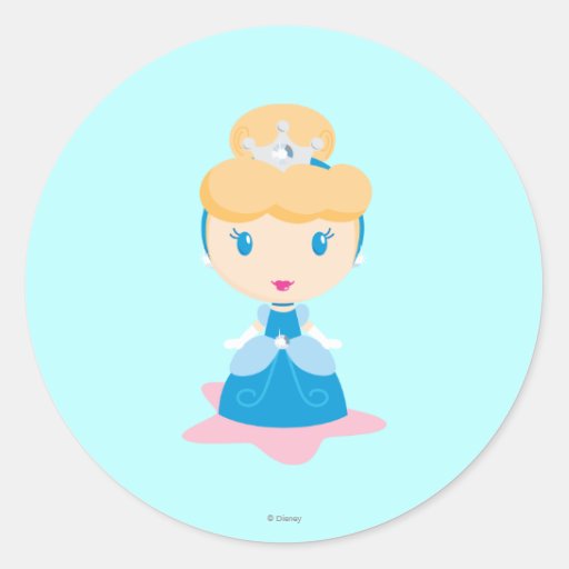 Cinderella Cartoon Classic Round Sticker Zazzle