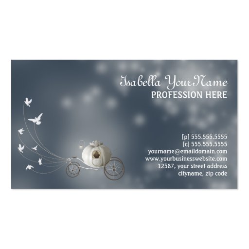 Cinderella Dream Business Card Template (front side)