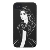Cinderella Graphic on Black Case-Mate iPhone 4 Case
