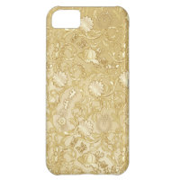 Cinderella Ornate Golden Pattern Case For iPhone 5C