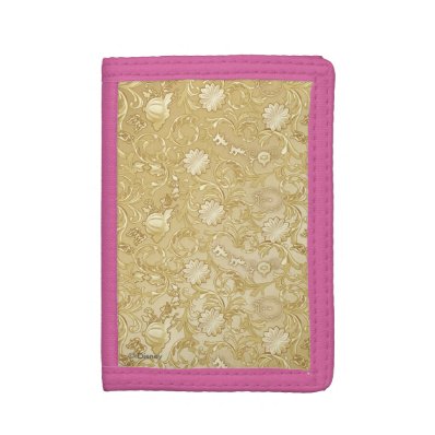 Cinderella Ornate Golden Pattern Tri-fold Wallet