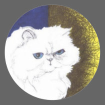 Cinderella Persian Cat Sticker stickers