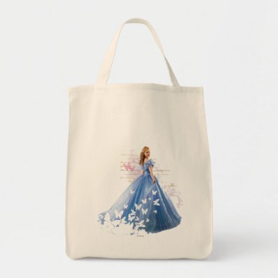 Cinderella Photo With Letter Grocery Tote Bag