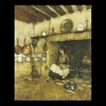 Cinderella Sitting in the Ashes by Dulac Print