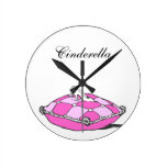 Cinderella Slipper Pink Pillow Custom Clock