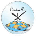 Cinderella Slipper Teal Pillow Custom Clock