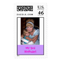 Cinderella with Sheridan, My 3rd Birthday! postage by tbantau Cinderella with Sheridan, My 3rd Birthday! postage