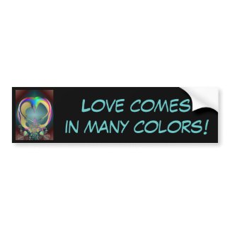 cinderellas carriage, Love comes in many colors! bumpersticker