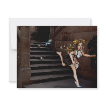 Cindy and the Mice on stairs invitations by wild_menagerie Cindy and the Mice on stairs invitations