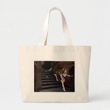 Cindy and the Mice on stairs Tote Bag