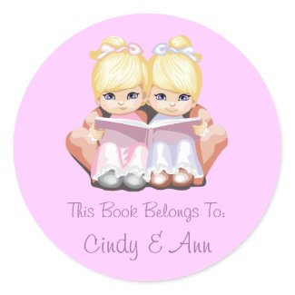 Cindy & Ann Book Label Sticker sticker