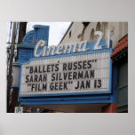 Cinema 21 Marquee Print