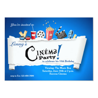 clapboard invitations amp announcements zazzle cinema party invitations