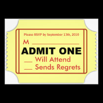 Cinema RSVP Card invitations