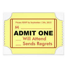 Cinema RSVP Card Invites
