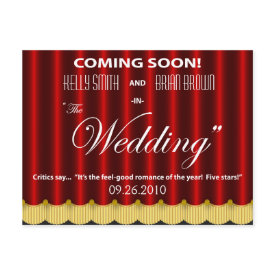 Cinema Save-The-Date Postcard postcard