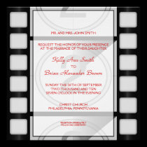 Cinema Square Invitation invitations