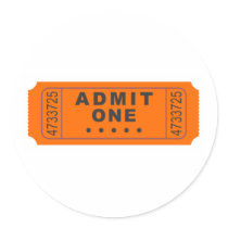 Cinema Ticket stickers