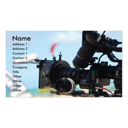Cinematographer Business Card (front side)