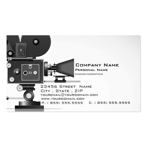 Cinematographer Cinema  Business Card