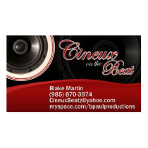Cineux on the Beat Business Card Templates