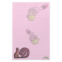 CinnaKat Raisin Swirl Stationery~