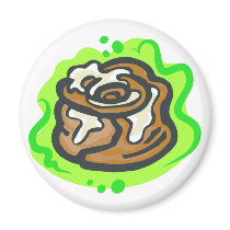 Cinnamon bun magnets by Edibility Cinnamon bun magnets