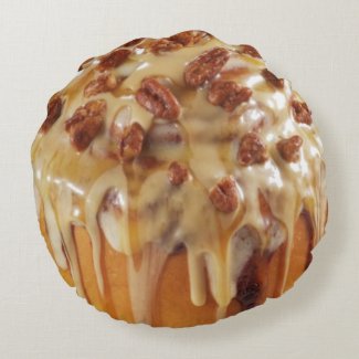 CINNAMON BUN | STICKY BUN SWEET DESSERTS PILLOW ROUND PILLOW