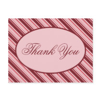 Cinnamon Candy Cane Holiday Thank You Postcard