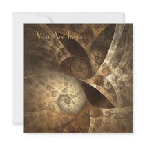 Cinnamon & Ginger Fractal Party Invites