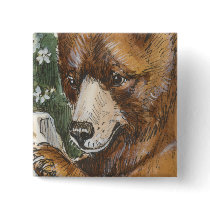 Cinnamon Grizzly Bear buttons