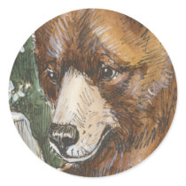 Cinnamon Grizzly Bear stickers