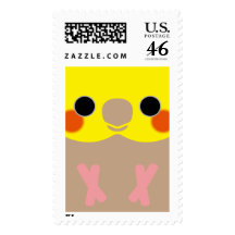 Cinnamon Male Cockatiel Postage Stamps