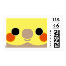 Cinnamon Male Cockatiel Stamps