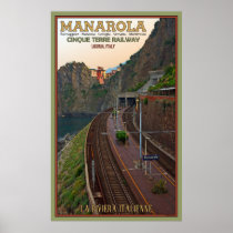 Cinque Terre Railway at Manarola Print