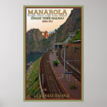 Cinque Terre Railway at Manarola Print